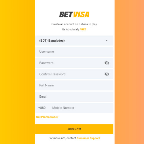 To create an account in the BetVisa app, you need to do step 3
